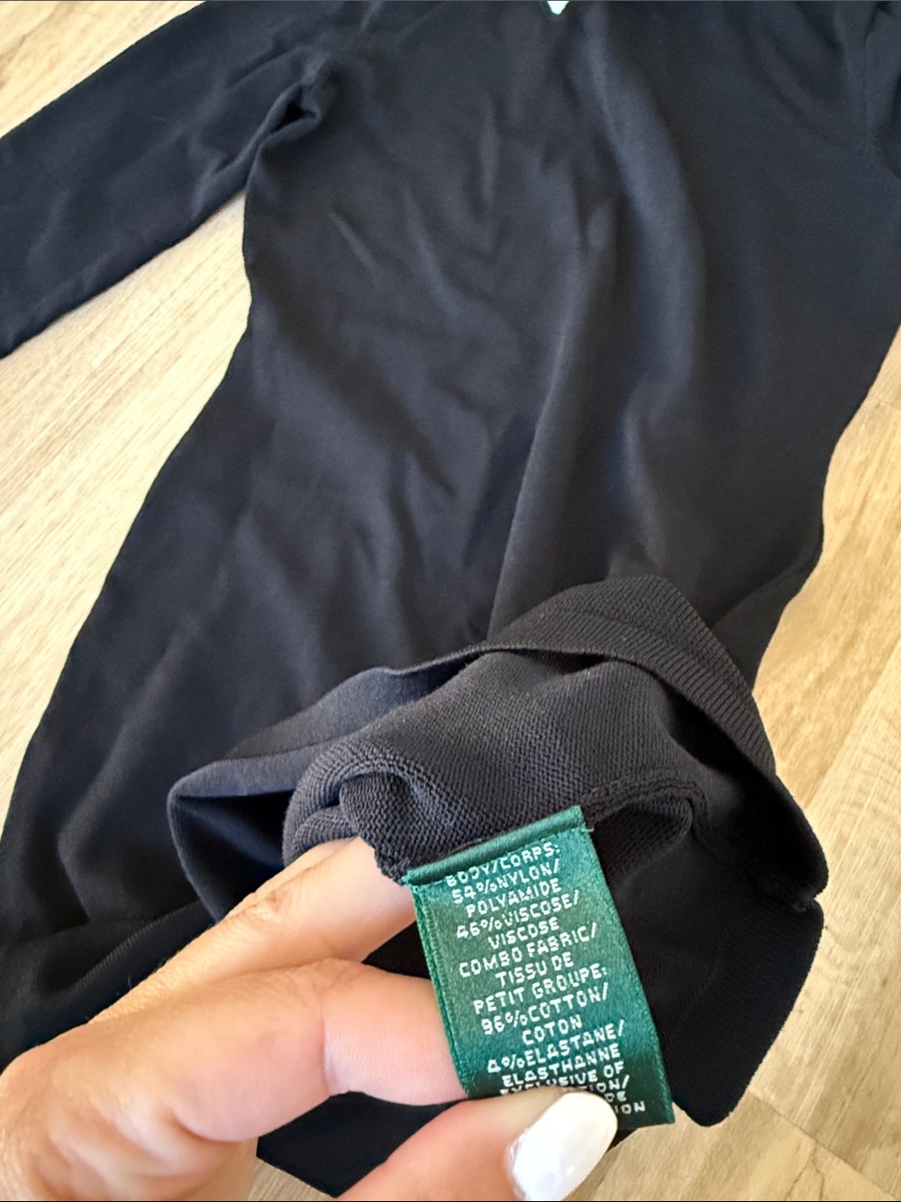 Ralph Lauren Classic Black Dress with White Collar - Picture 3 of 4